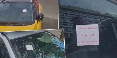 Skandal ispred Palate pravde! Pogledajte šta su blokaderi uradili automobilima (VIDEO)
