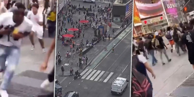 Snimci jezivog haosa zapalili mreže: Rafali i prerezan vrat usred Njujorka, narod beži u panici! (VIDEO)