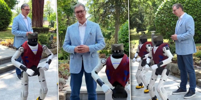 Hit snimak! Vučić zaigrao "Moravac" sa robotima i pozvao narod na veliki skup 27. juna! (VIDEO)