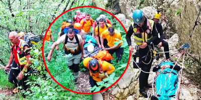 Nesreća tokom ture u Crnoj Gori: Povređen strani državljanin, spasioci se probijali kroz kanjon Nevidio (FOTO)