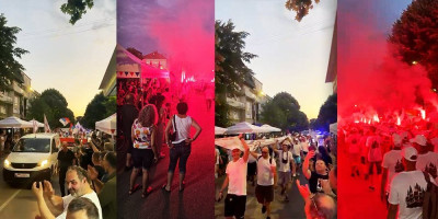 Veličanstven prizor iz Rume: Pogledajte kako su dočekani građani koji peške idu ka Beogradu na velelepni skup 27. juna (FOTO/VIDEO)