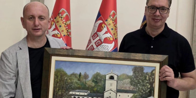 Vučić se sastao sa Kneževićem: Lider DNP doneo poklon predsedniku Srbije (FOTO)