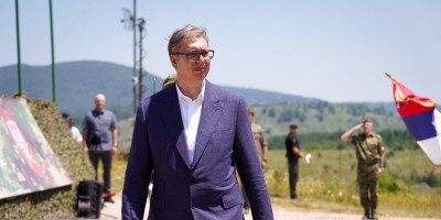 Predsednik Vučić u poseti porodici Veljković u Senjskom rudniku