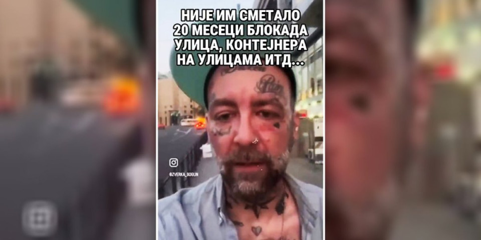 Skandal! Istetovirani blokader kuka zbog gužve, a mesecima maltretirao narod! (VIDEO)