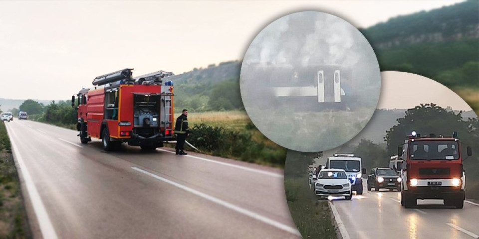 Buktinja na pruzi Zaječar-Niš: Zapalio se šinobus, crni dim se nadvio nad ceo kraj (VIDEO/FOTO)