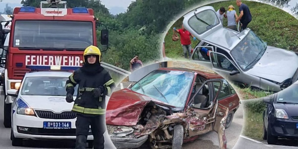 Tri osobe povređene: Saobraćajna nezgoda u Svilajncu - jedan automobil završio u kanalu (FOTO)
