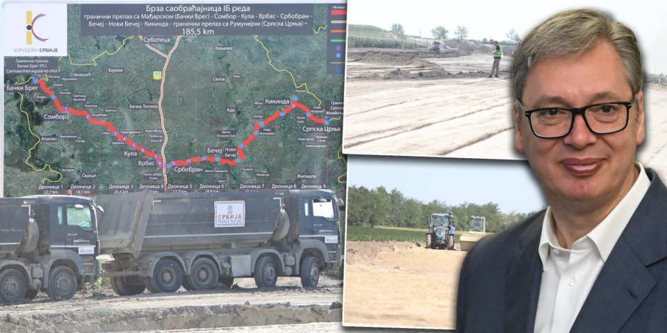 Istorijski projekat za Srbiju! Vučić obilazi radove na izgradnji deonice Bački Breg - Srpska Crnja (FOTO)