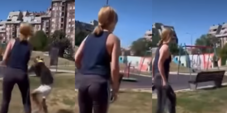 Nezapamćeni snimak nasilja iz Šapca: Žena besno šutira bicikl i tuče dečaka, svedoci otkrili bizarni razlog sukoba! (Video)