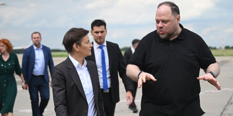 "Dobro došao u Srbiju, dragi prijatelju": Ana Brnabić dočekala na aerodromu predsednika Vrhovne Rade Ukrajine