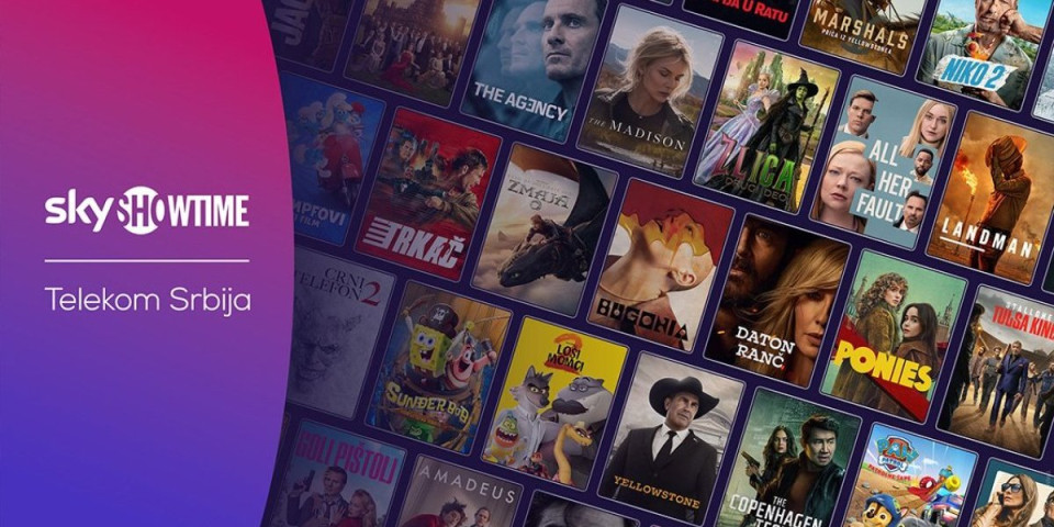 SkyShowtime i Telekom Srbija donose ekskluzivan filmski i serijski sadržaj: Naslovi najvećih svetskih produkcijskih studija stižu na male ekrane širom Srbije