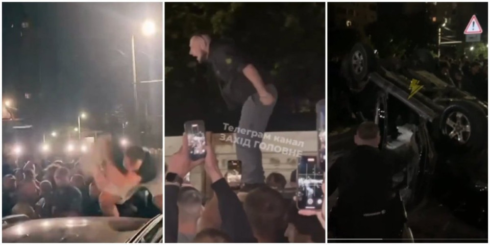 Neredi u Lavovu, eksplodirao bes Ukrajinaca! Prevrnuto vojno vozilo - haos zbog momka od 20 godina! (VIDEO)