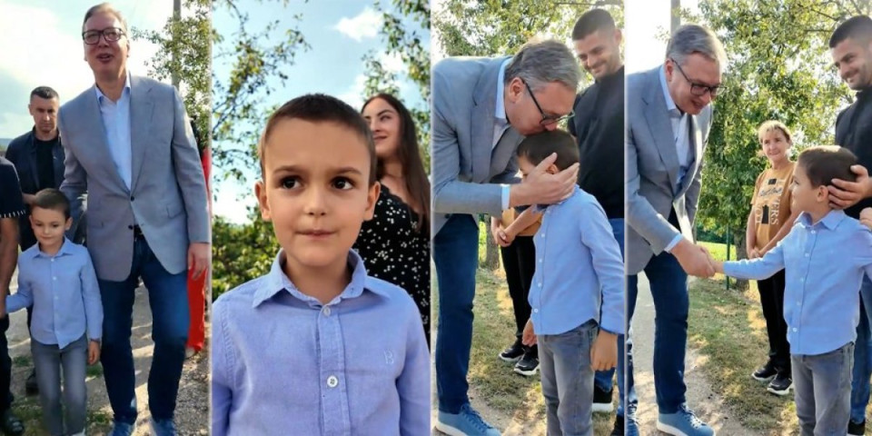 Emotivan susret u Loznici! "Stalno sam pitao kada će doći Aleksandar Vučić": Ovako je mali domaćin Luka dočekao predsednika Srbije (VIDEO)