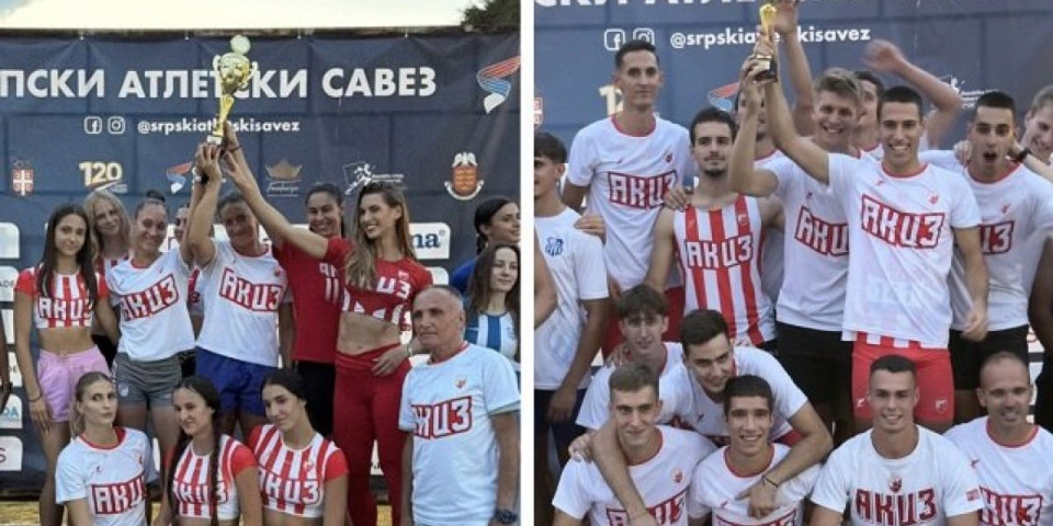 Atletski klub Crvena zvezda osvojio je duplu krunu na ekipnom prvenstvu Srbije