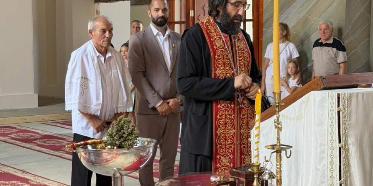 Krštenje Jašara Karadarevića u Sabornom hramu Svetih apostola Petra i Pavla u Šapcu