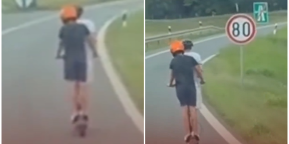 Roditelji, da li znate šta vam deca rade?! Dečaci na trotinetu izleteli na autoput kod Inđije, snimak šokirao Srbiju! (VIDEO)