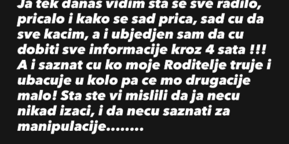Asminova objava na Instagramu