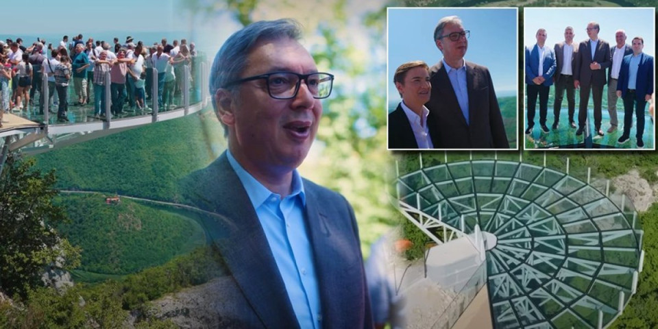 Testirano na 130 tona! Vučić se popeo na stakleni vidikovac na Kablaru! (VIDEO)