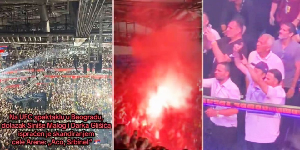 "Aco, Srbine" odjekivalo Arenom! Mali i Glišić se pojavili na UFC spektaklu - publika ih dočekala skandiranjem (VIDEO)