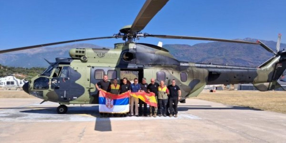 "To je Srbija kada je najpotrebnija": Srpska "Super Puma" u borbi sa požarima u Španiji, izbacila više od 120 tona vode