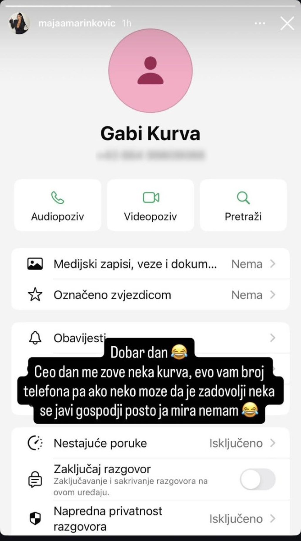 Želi da je se*sualno zadovolje! Maja Marinković imala molbu za muške pratioce - Objavila i broj telefona