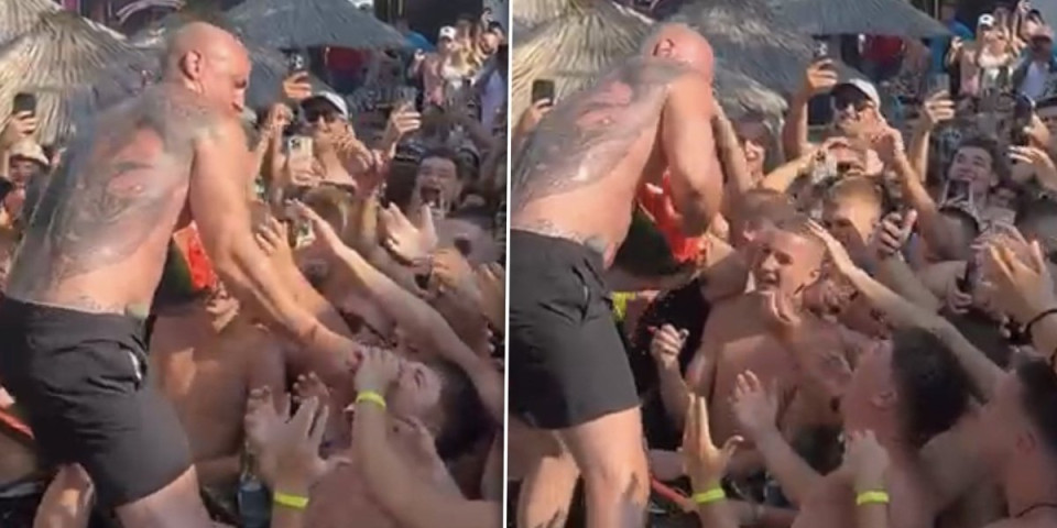 Klinci kopali rukama da uzmu parče "mesa": Despić golim rukama prepolovio lubenicu, a onda je nastao opšti stampedo (VIDEO)