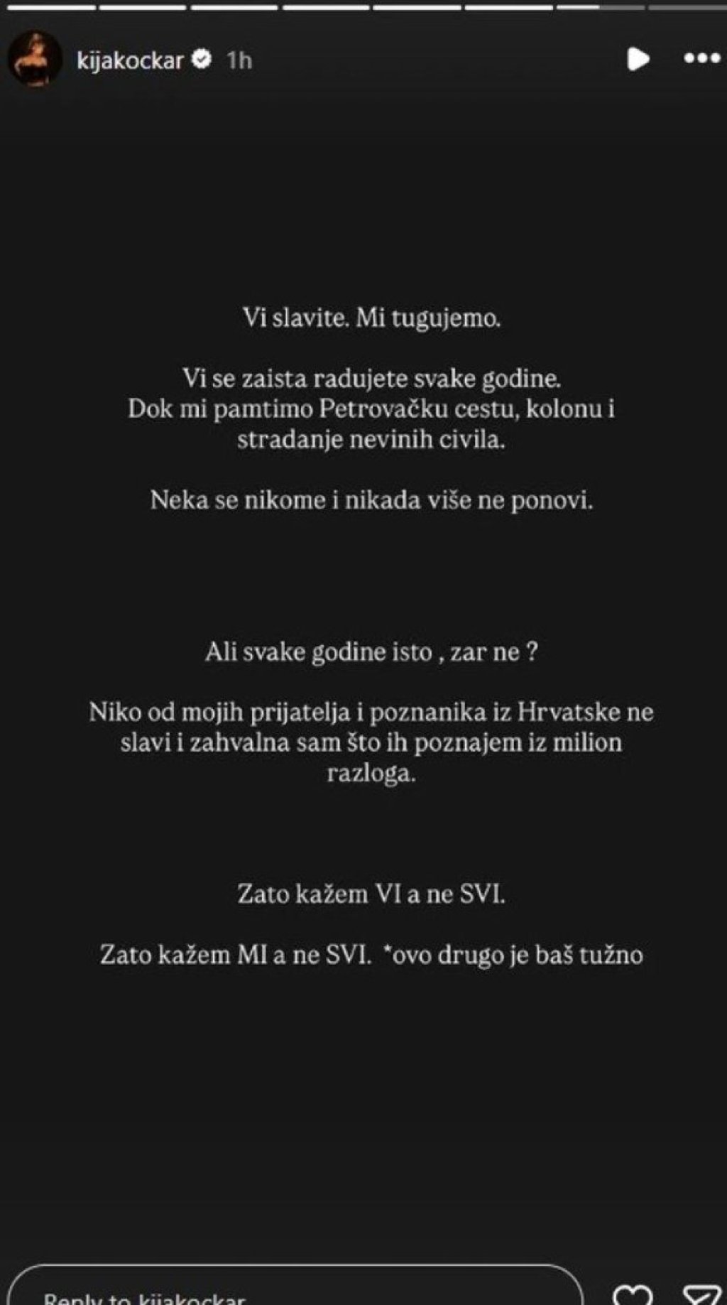 Brutalna poruka agresorima! Kija se obratila Hrvatima na godišnjicu "Oluje"