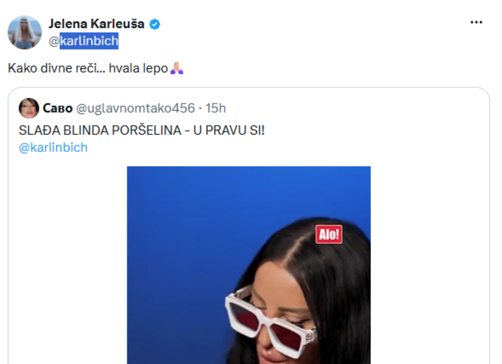 Uzela ime JK u usta pa dočekala svoje! Karleuša saznala šta je Slađa Blinda izjavila o njoj pa odmah reagovala