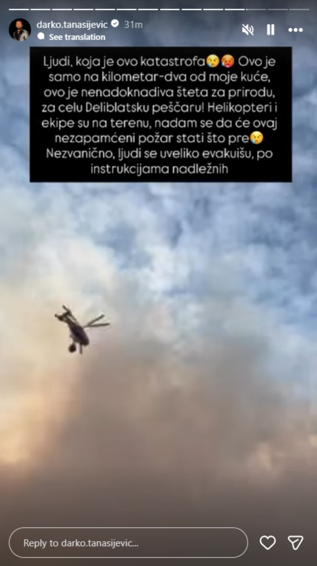 Horor scene iz Deliblatske peščare! Kuća voditelja Pinka u opasnosti - Podelio stravične snimke