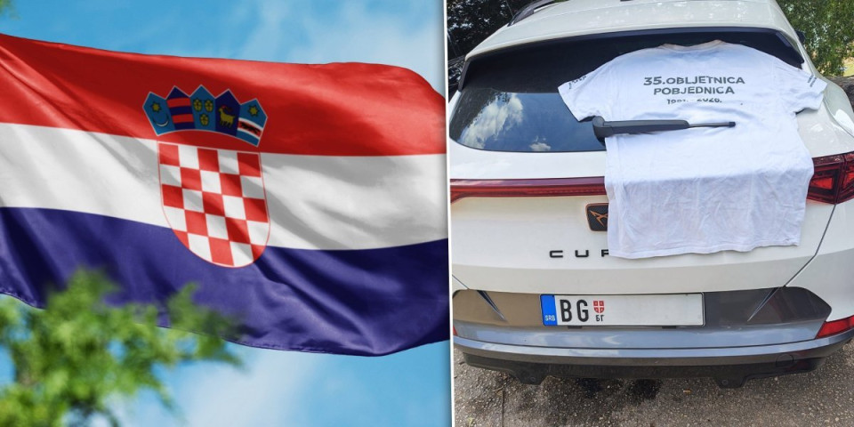 Jeziv napad na Srbe, a blokaderi im i dalje trče u zagrljaj i vole Hrvatsku! Bolesna poruka na BG tablicama zapalila mreže (FOTO)