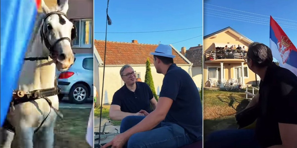Nesvakidašnje izdanje predsednika! Vučić u fijakeru kroz Belegiš - Pogledajte ove scene (VIDEO)