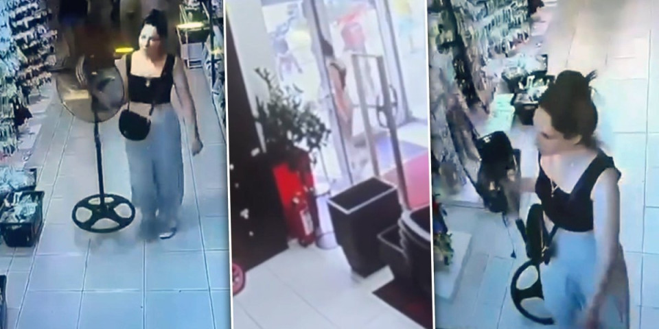 Mrtva hladna šeta sa ukradenom robom: Pogledajte snimak bezočne krađe u tržnom centru (VIDEO)