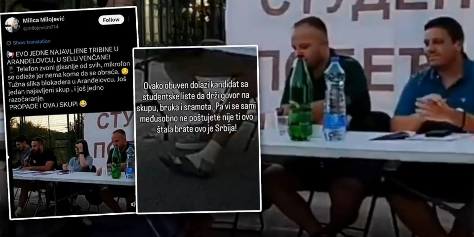 Pukli k'o oblanda! Pogledajte potpunu blamažu blokadera: Mikrofon odložili jer niko nije došao da ih sluša (VIDEO)