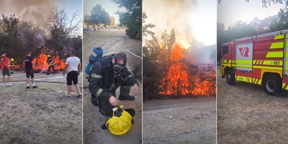 Od dima se ne vidi prst pred okom: Ogroman požar u Novom Sadu - poznato šta se zapalilo (VIDEO)