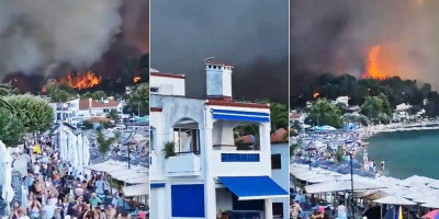 Katastrofa u omiljenom srpskom letovalištu: Više od 200 vatrogasaca na terenu, buktinja guta sve pred sobom (VIDEO)