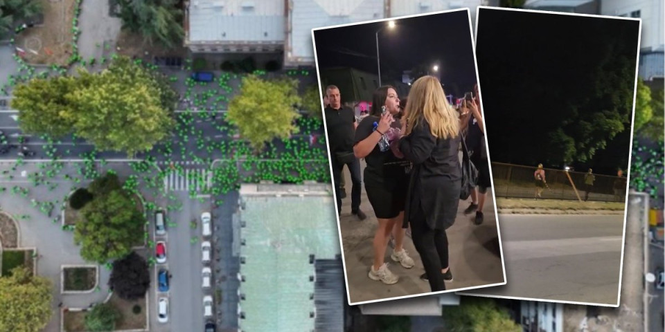 Nasilnici na propalom skupu u Valjevu! Jure ljude motkama, napadaju novinare, a evo koliko ih je bilo u piku (FOTO/VIDEO)