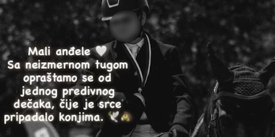 "Zauvek galopiraj slobodan, tamo gde nema bola": Konjički klub se oprostio od tragično nastradalog dečaka