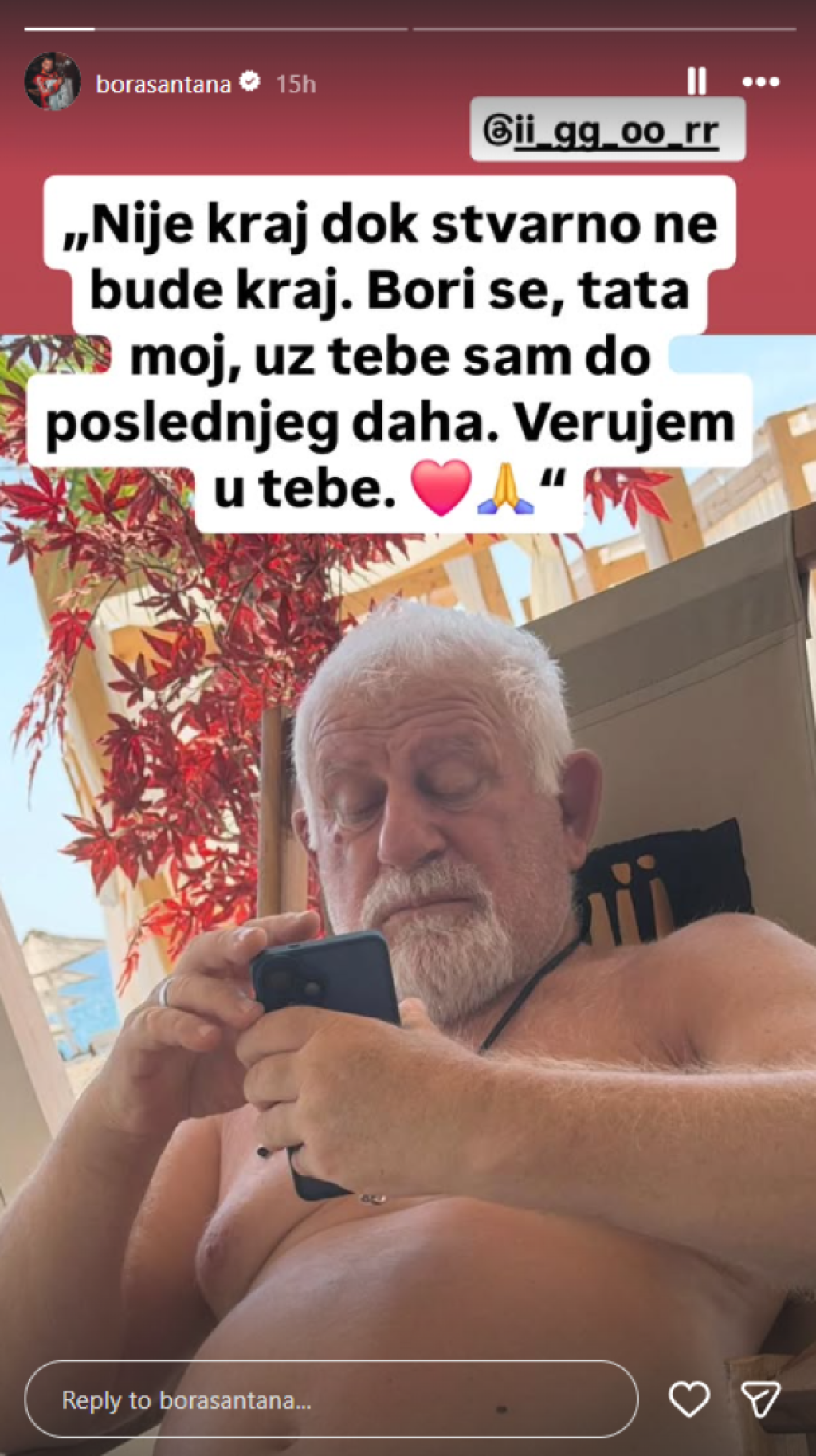 Bori se za život u komi! Bora Santana se oglasio - Strepi zbog oca nakon moždanog (FOTO)