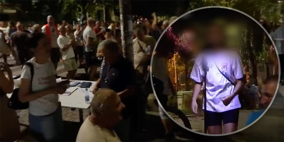 Blokaderi zloupotrebljavaju maloletnu decu! Na protestu u Bačkoj Palanci na binu izveli devojčicu od 13 godina (VIDEO)