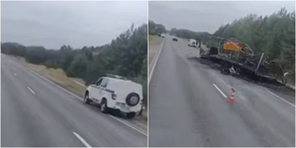(VIDEO) Počelo je! Ukrajina napala iranske kamione: Stižu jezive scene sa puta smrti, snimci se munjevito šire mrežama