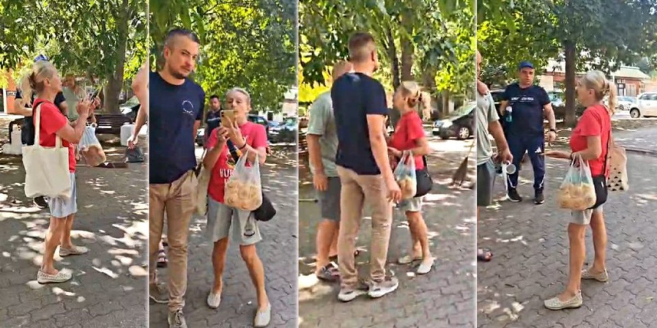 Ludilo ne prestaje! Dok su aktivisti SNS-a uređivali park, blokaderka ih maltretirala (VIDEO)