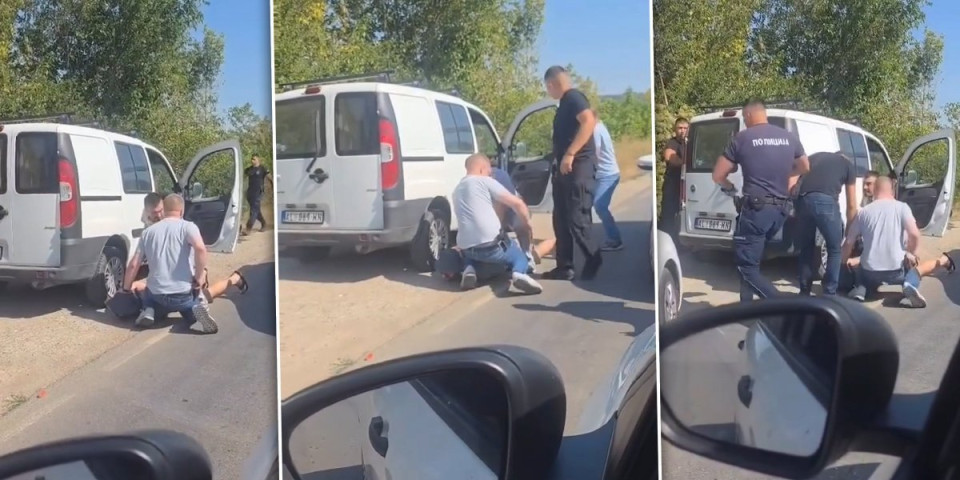 Akcija policije kod Aleksinca: Osumnjičeni pokušao da se maskira ispod šešira i naočara (VIDEO)