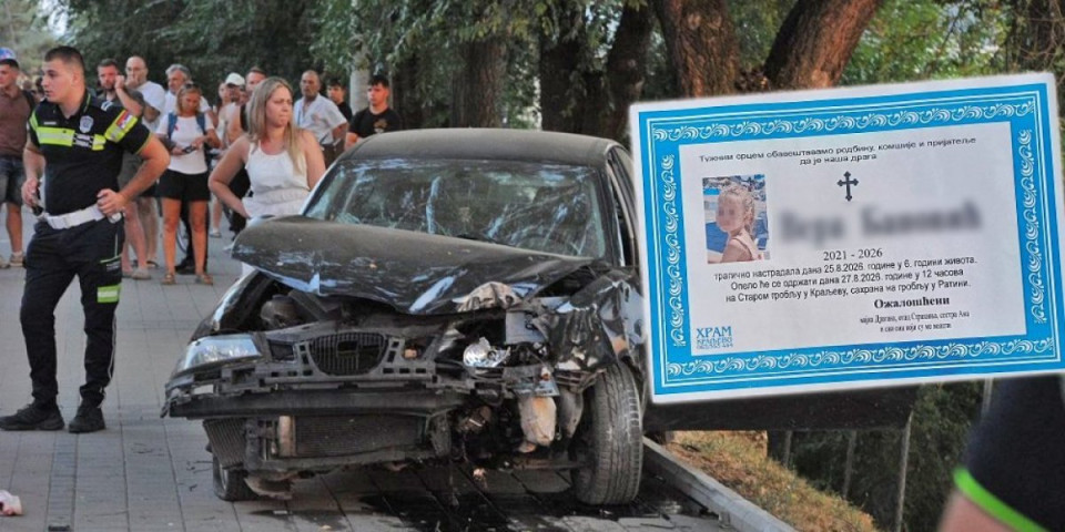Poznato kada je sahrana devojčice i Dan žalosti u Kraljevu: Nesrećno dete (5) ubio bahati vozač