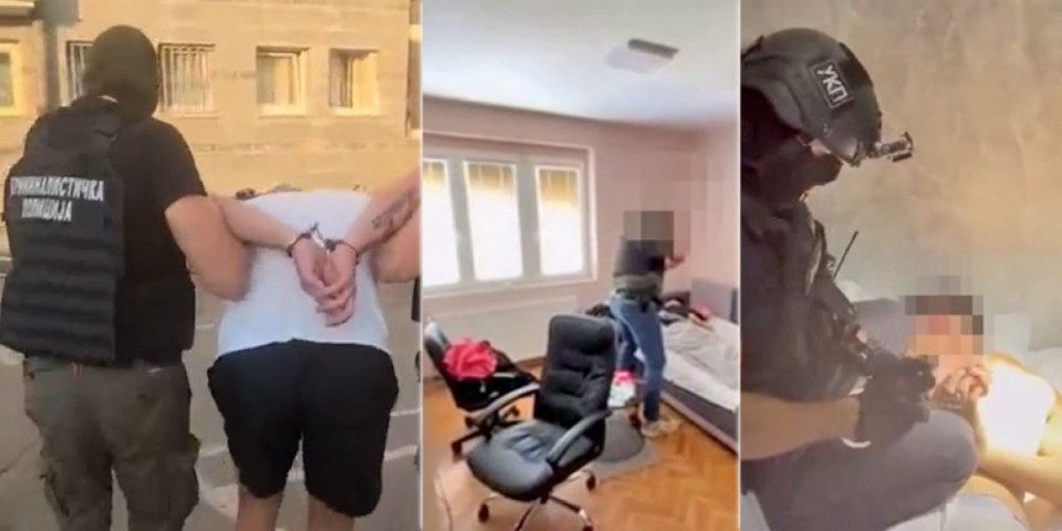 Ovnom razvalili vrata, zatekli ih u krevetu u gaćama! Snimak hapšenja hakerske grupe u Beogradu (VIDEO)