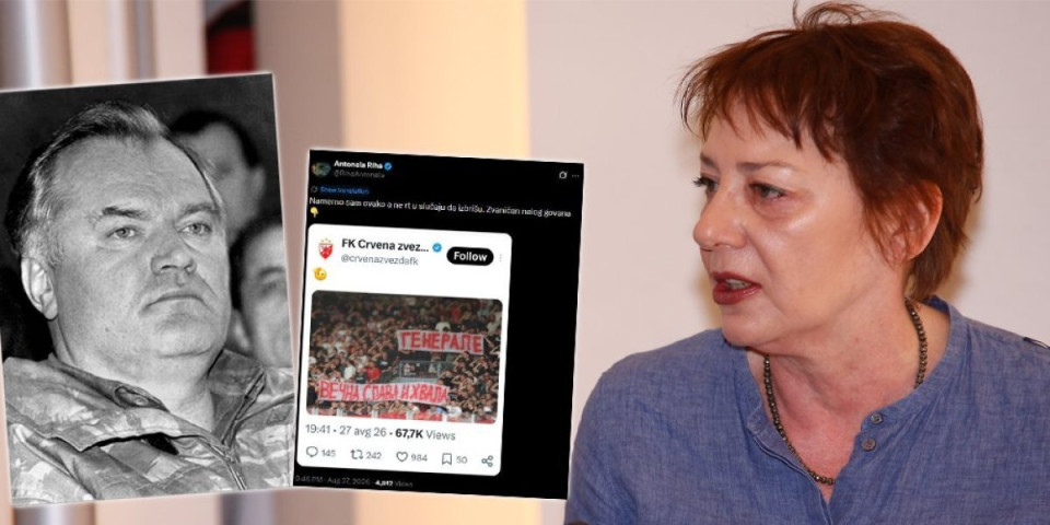Riha, ovo ti nije trebalo! Blokaderska novinarka najžešće izvređala navijače Zvezde jer su odali počast generalu Mladiću! (FOTO)