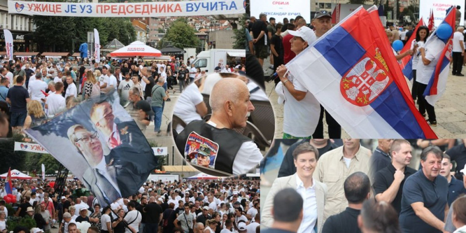 Pogledajte atmosferu u Užicu pred veliki skup naprednjaka: Reke ljudi slivaju se ka centru grada - Odjekuje zvuk truba (VIDEO)