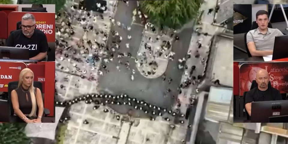 Vučićević srušio laži blokadera uživo u programu! Snimak iz dron kamere otkriva da šaka jada nasilnika teroriše narod u Užicu! (VIDEO)