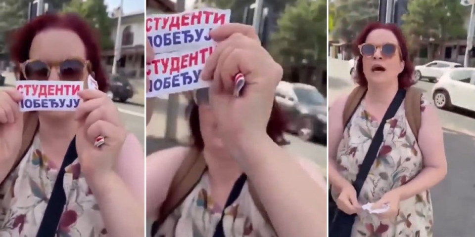 "Svi da crknete! Vi ste kancer ove zemlje!" Pogledajte kako pobesnela blokaderka seje otrov i mržnju (VIDEO)