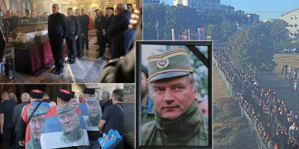 Srbija se oprašta od generala Mladića: Neverovatne scene, hiljade ljudi u koloni ispred Crkve Svetog Luke (FOTO/VIDEO)