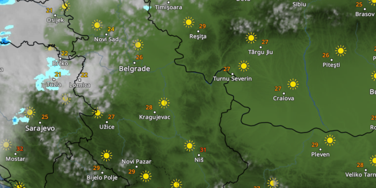 Vreme u Srbiji u četvrtak