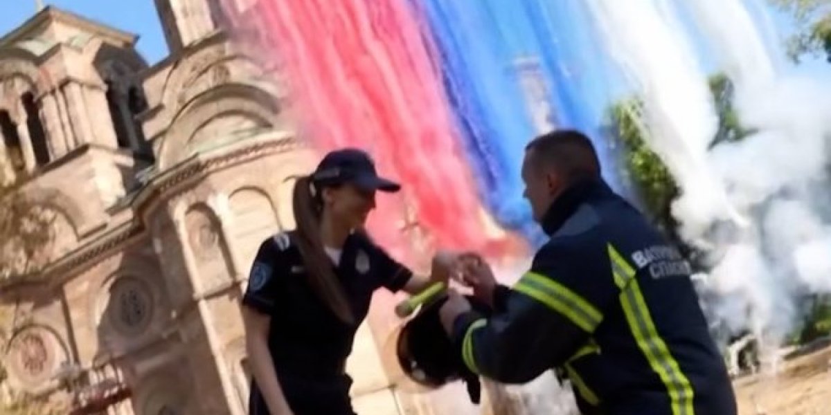 Veridba Nikole Jovanovića i Aleksandre Milenković ispred Lazarice
